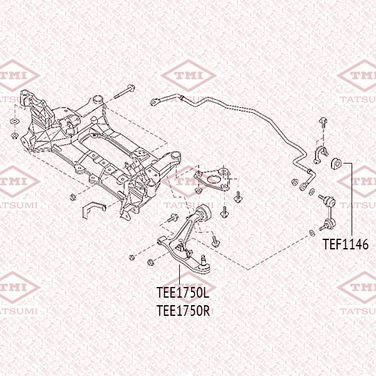 TATSUMI TEE1750L Рычаг подвески | перед лев | - 2