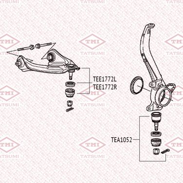 TATSUMI TEE1772R Рычаг подвески | перед прав | - 2