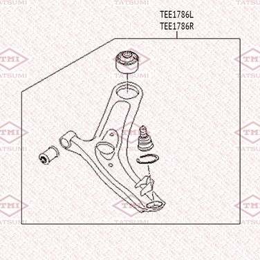 TATSUMI TEE1786L Рычаг подвески | перед лев | - 2