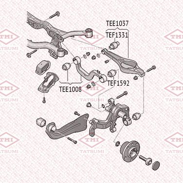 TATSUMI TEF1331 Сайлентблок поперечной тяги | зад прав/лев | - 2