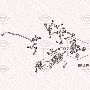 TATSUMI TEF1335 Сайлентблок поперечной тяги | зад | - 2