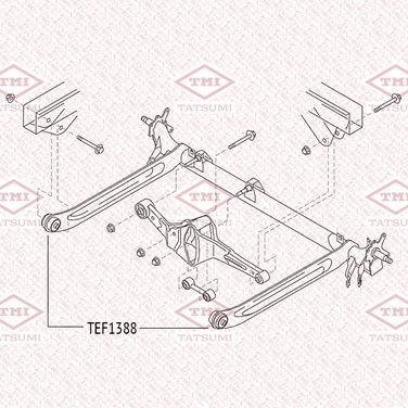 TATSUMI TEF1388 Сайлентблок балки | зад | - 2