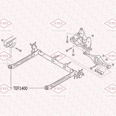 TATSUMI TEF1400 Сайлентблок балки | зад | - 2
