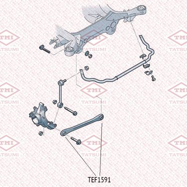 TATSUMI TEF1591 Сайлентблок нижнего поперечного рычага | зад прав/лев | - 2