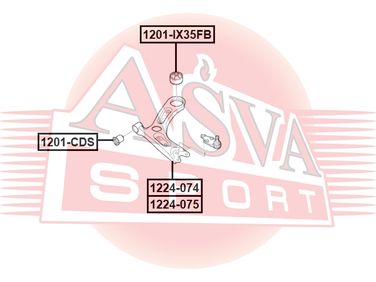 Asva 1224-074 Рычаг передний левый | перед лев | - 2
