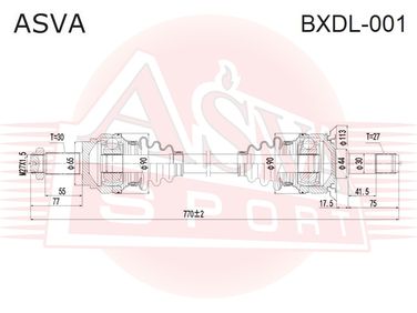 Asva BXDL-001 Привод левый | зад лев | - 2