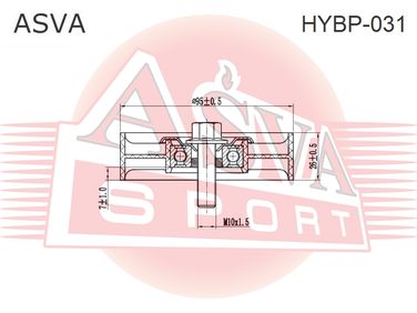 Asva HYBP-031 Ролик обводной - 2