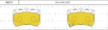 Blitz BB0574 Колодки тормозные дисковые | перед | - 1