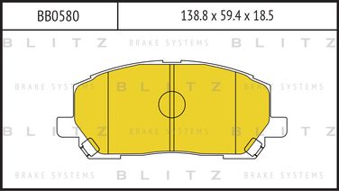 Blitz BB0580 Колодки тормозные дисковые | перед | - 1