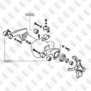 FIXAR FG0921 Сайлентблок передней опоры дифференциала - 2