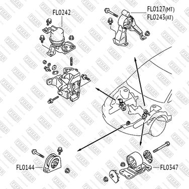FIXAR FL0347 Опора двигателя левая - 2