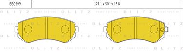 Blitz BB0599 Колодки тормозные дисковые | перед | - 1