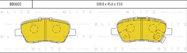 Blitz BB0605 Колодки тормозные дисковые | зад | - 1