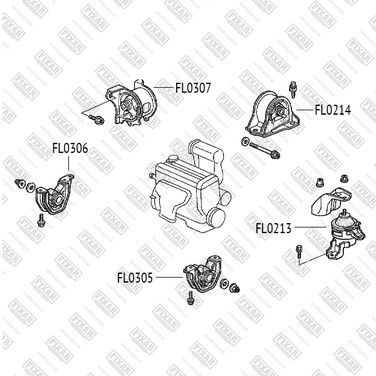 FIXAR FL0307 Опора двигателя правая - 2