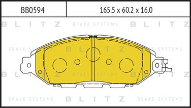 Blitz BB0594 Колодки тормозные дисковые | перед | - 1