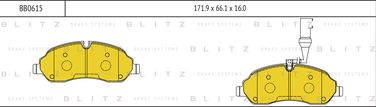 Blitz BB0615 Колодки тормозные дисковые | перед | - 1