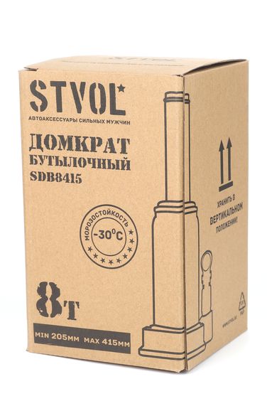 STVOL SDB8415 Домкрат бутылочный , 8т, 205-415 мм, чехол - 6