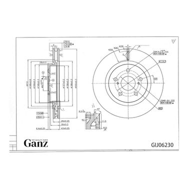 GANZ GIJ06230 Диск тормозной передний toyota Camry 17->/Rav4 18-> | перед | - 3
