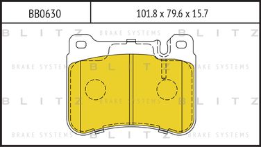 Blitz BB0630 Колодки тормозные дисковые | перед | - 1