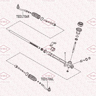 TATSUMI TED1706L Наконечник рулевой тяги | перед лев | - 2