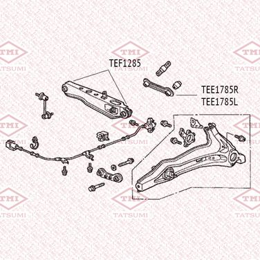 TATSUMI TEE1785R Рычаг подвески | зад лев | - 2