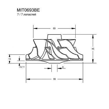 Krauf MIT0693BE Крыльчатка турбокомпрессора - 3
