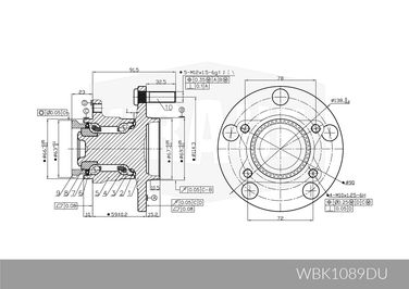 Krauf WBK1089DU Ступица в сборе mitsubishi [задн, abs] Galant Saloon (10.2003 - ..., 158 - 261 PS, Petrol) - 8