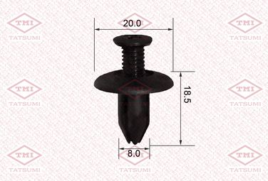TATSUMI TJB1040 Клипса автомобильная [упаковка 10 штук] - 2