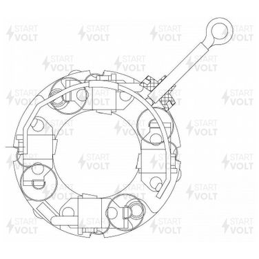 STARTVOLT VBS 2717 Узел щеточный стартера - 3