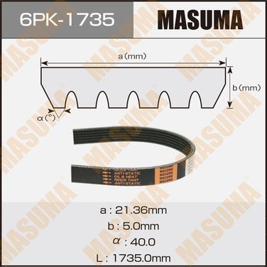 Masuma 6PK1735 Ремень ручейковый - 1