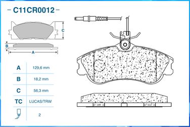 CWORKS C11CR0012 Колодки тормозные | перед | - 2