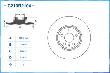 CWORKS C210R2104 Диск тормозной | перед | - 2
