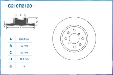 CWORKS C210R2120 Диск тормозной | перед | - 2