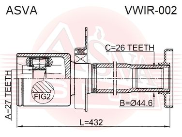 Asva VWIR-002 Шрус внутренний правый | перед прав | - 2