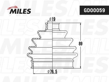 Miles GD00059 Пыльник ШРУСа lada 2108-09/99/2110-12 1.1-1.5 86- нар. - 3