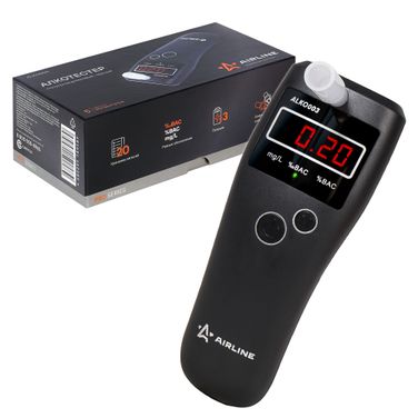 AIRLINE ALKO003 Алкотестер полупроводниковый черный PRO - 1