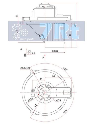 7RT DRA30476 Мотор отопителя салона honda fitjazzcity 01- - 2