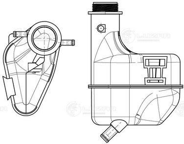 Luzar LET 0552 Бачок расширит. охл. жидкости для а/м Daewoo Matiz (98-) - 3