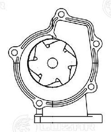 Luzar LWP 1403 Насос водяной для а/м Nissan Almera N15 (95-)/Primera (90-) 1.4i/1.6i - 4