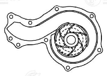 Luzar LWP 1819 Насос водяной для а/м VW Golf II/III/Passat b3/b4 (83-99) 1.6/1.8/2.0 (без корпуса) (lwp 1819) - 4