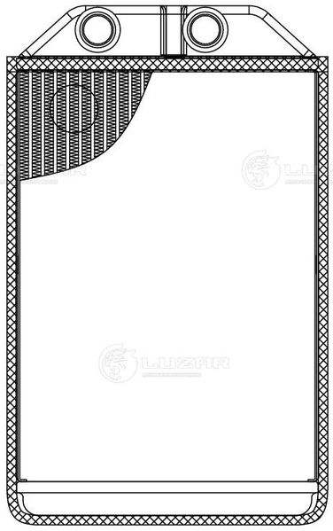 Luzar LRh 1881 Радиатор отоп. для а/м Audi A6 (c5) (97-) - 3
