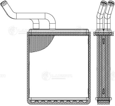 Luzar LRh 3007 Радиатор отоп. для а/м Great Wall Hover (05-)/Hover H3 (10-)/Hover Н5 (10-) - 3