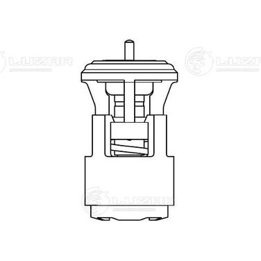 Luzar LT 1801 Термостат для а/м Skoda Octavia (96-)/vw Golf IV (97-) 1.4i/1.6i (87°с) (термоэл.) - 3
