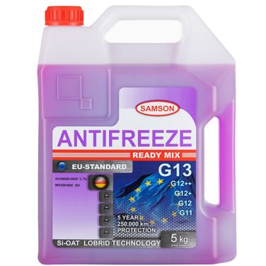 SAMSON 803481 Антифриз, готовый раствор EU-Standard g13/g12++ фиолетовый -37°c, 5кг - 1
