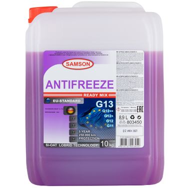 SAMSON 803450 Антифриз, готовый раствор EU-Standard g13/g12++ фиолетовый -37°c, 10кг - 1