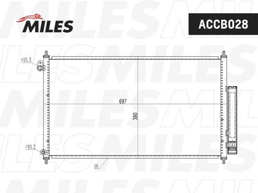 Miles ACCB028 Конденсер honda accord 2.0/2.4 03- - 3