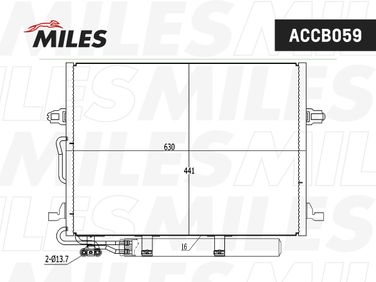 Miles ACCB059 Конденсер MB w211 2.0-63 amg/2.0-4.2 CDI 02- - 3