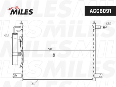 Miles ACCB091 Конденсер chevrolet aveo 1.4 03- - 3
