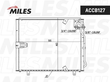 Miles ACCB127 Конденсер BMW e34/e32 1.8-4.0/2.4-2.5 TD 86-98 - 1