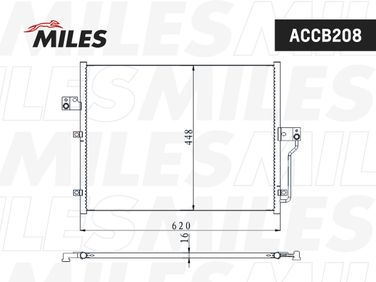 Miles ACCB208 Конденсер ssangyong actyon 2.3/2.0d 05- - 3